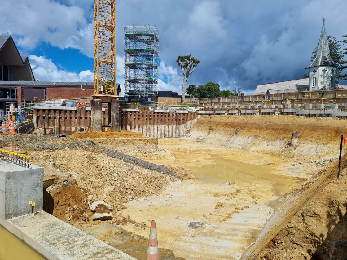 Diggers have been hard at work on-site